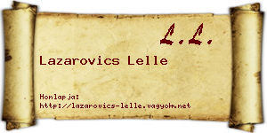 Lazarovics Lelle névjegykártya